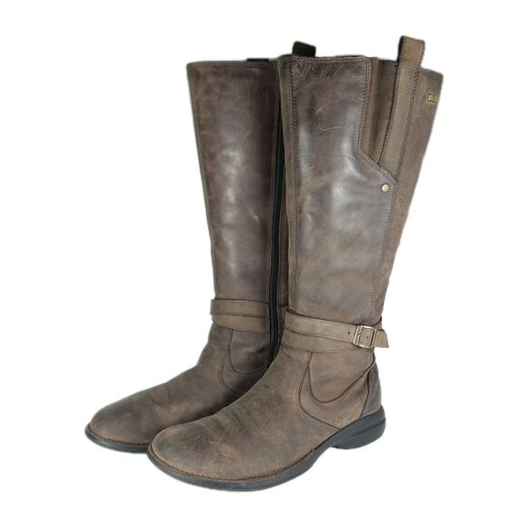 Merrell Women's Captiva US9 Brown Leather Waterproof Side Zip Tall Riding Boots - Picture 1 of 16